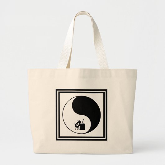 Pictogram op hoofdbureau grote tote bag (Voorkant)