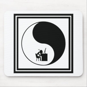 Pictogram op hoofdbureau muismat