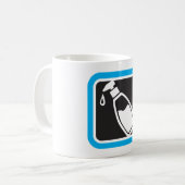 Pictogram op losflesje koffiemok (Voorkant links)