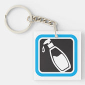 Pictogram op losflesje sleutelhanger (Voorkant)