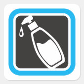 Pictogram op losflesje vierkante sticker (Voorkant)