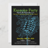 Pictogram op uitnodiging van de partij Karaoke (Voorkant)