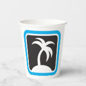 Pictogram palmboom papieren bekers (Voorkant)
