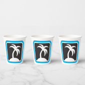 Pictogram palmboom papieren bekers