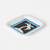 Pictogram palmboom papieren bordje (Gebogen)