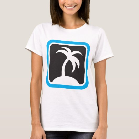 Pictogram palmboom t-shirt (Voorkant)