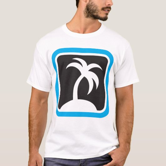 Pictogram palmboom t-shirt (Voorkant)