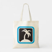Pictogram palmboom tote bag (Achterkant)