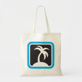 Pictogram palmboom tote bag (Voorkant)