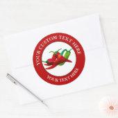 Pictogram Peppers Aangepast Logo pictogram 3" Ronde Sticker (Envelop)