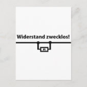 Pictogram Physik Widerstand zwecklos Briefkaart (Voorkant)