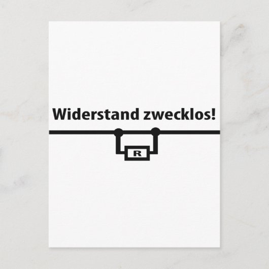 Pictogram Physik Widerstand zwecklos Briefkaart (Voorkant)