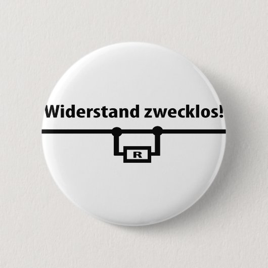 Pictogram Physik Widerstand zwecklos Ronde Button 5,7 Cm (Voorkant)