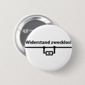 Pictogram Physik Widerstand zwecklos Ronde Button 5,7 Cm (Voorkant /achterkant)