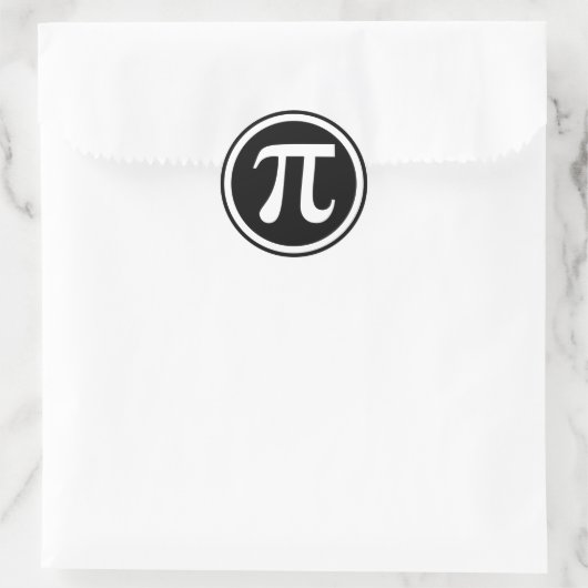 Pictogram PI-symbool Ronde Sticker (Tas)