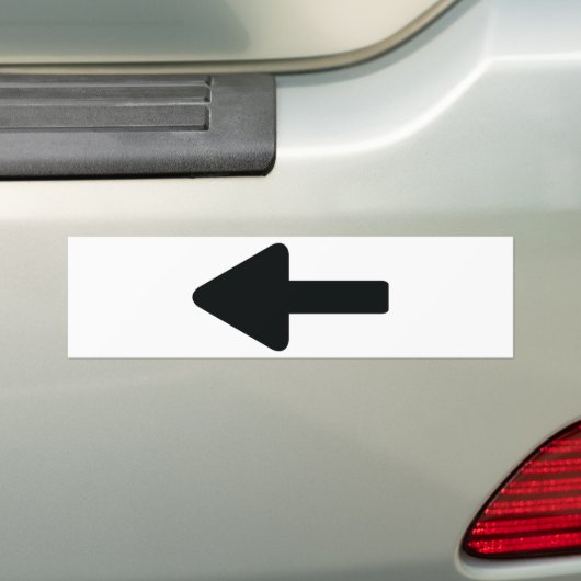 pictogram pijl-links bumpersticker (Op auto)