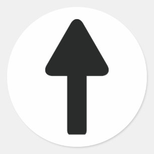 pictogram pijl-omhoog ronde sticker