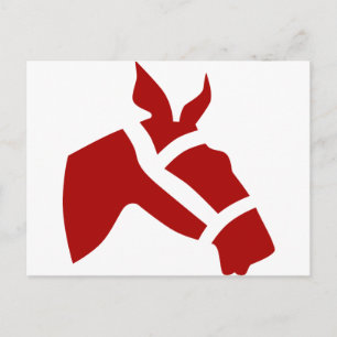 Pictogram Race Horse Head Briefkaart