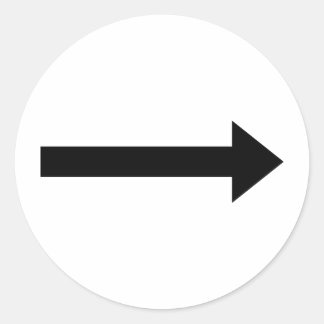 Pictogram rechts pijl ronde sticker