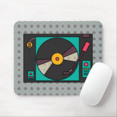 Pictogram Record Player Muismat (Met muis)