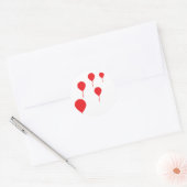 pictogram rode ballonnen ronde sticker (Envelop)