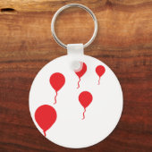 pictogram rode ballonnen sleutelhanger (Voorkant)