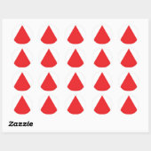 pictogram rode driehoek ronde sticker (Vel)