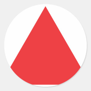 pictogram rode driehoek ronde sticker