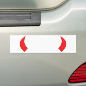 pictogram rode duivels bumpersticker (Op auto)