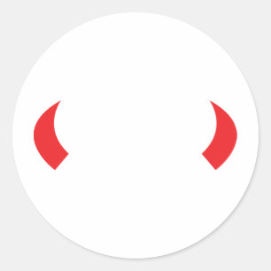 pictogram rode duivels ronde sticker