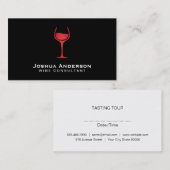 Pictogram Rode Wijn Visitekaartje (Voorkant / Achterkant)