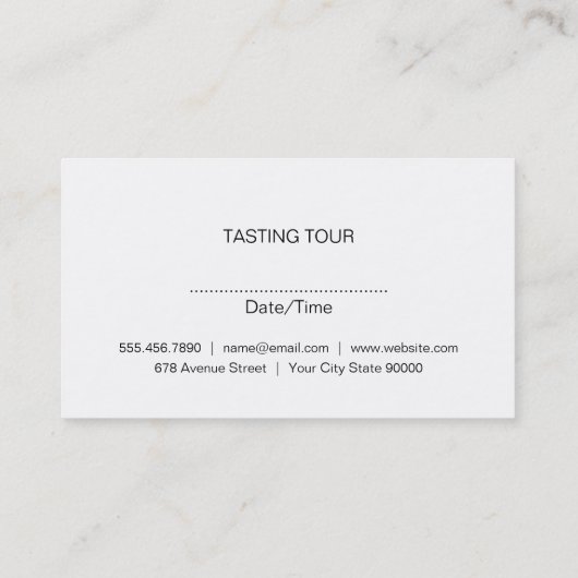 Pictogram Rode Wijn Visitekaartje (Achterkant)