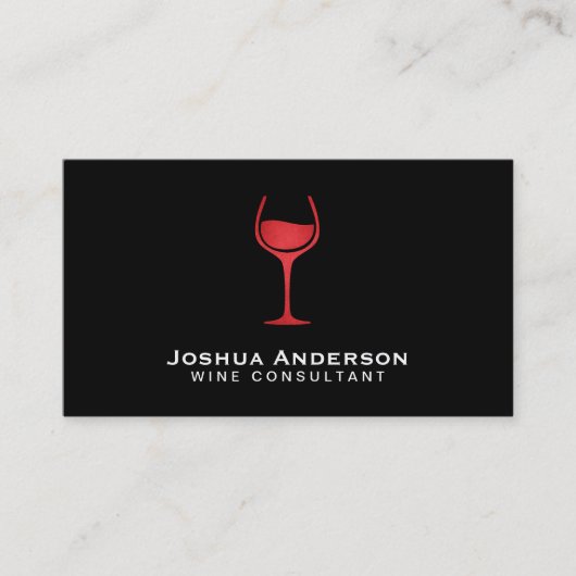 Pictogram Rode Wijn Visitekaartje (Voorkant)