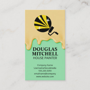 Pictogram Roller verven   Drijvende verf Visitekaartje