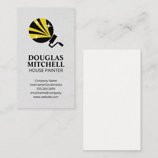 Pictogram Roller verven Visitekaartje (Voorkant / Achterkant)