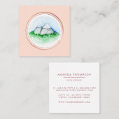 Pictogram roos Gold en roze Event Planner Social M Vierkante Visitekaartje (Voorkant / Achterkant)