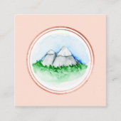 Pictogram roos Gold en roze Event Planner Social M Vierkante Visitekaartje (Voorkant)