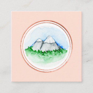 Pictogram roos Gold en roze Event Planner Social M Vierkante Visitekaartje