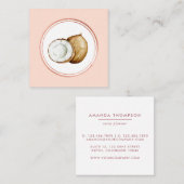 Pictogram roos Gold en roze Event Planner Social M Vierkante Visitekaartje (Voorkant / Achterkant)