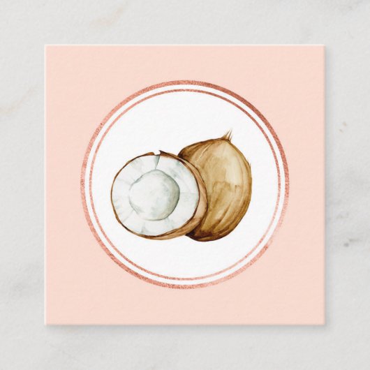 Pictogram roos Gold en roze Event Planner Social M Vierkante Visitekaartje (Voorkant)