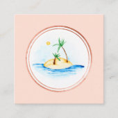 Pictogram roos Gold en roze Event Planner Social M Vierkante Visitekaartje (Voorkant)