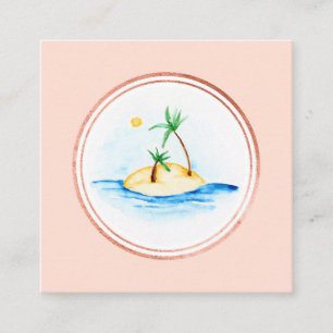 Pictogram roos Gold en roze Event Planner Social M Vierkante Visitekaartje