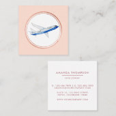 Pictogram roos Gold en roze Event Planner Social M Vierkante Visitekaartje (Voorkant / Achterkant)