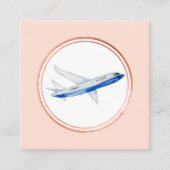 Pictogram roos Gold en roze Event Planner Social M Vierkante Visitekaartje (Voorkant)