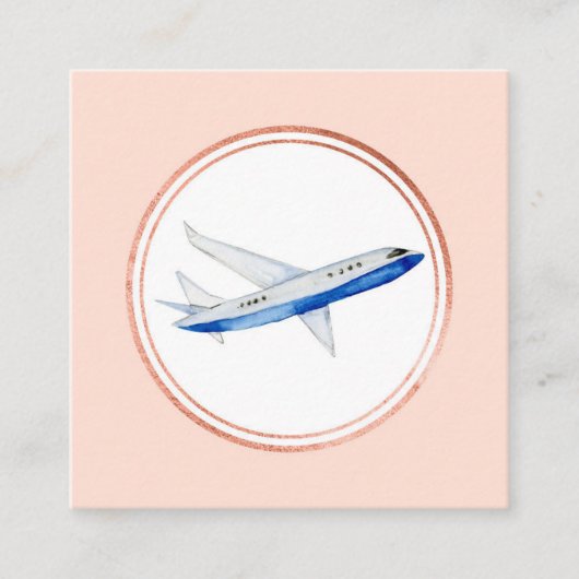 Pictogram roos Gold en roze Event Planner Social M Vierkante Visitekaartje (Voorkant)