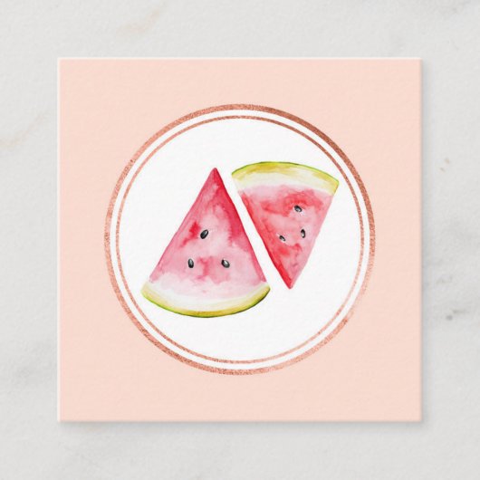 Pictogram roos Gold en roze Event Planner Social M Vierkante Visitekaartje (Voorkant)