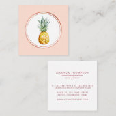 Pictogram roos Gold en roze Event Planner Social M Vierkante Visitekaartje (Voorkant / Achterkant)