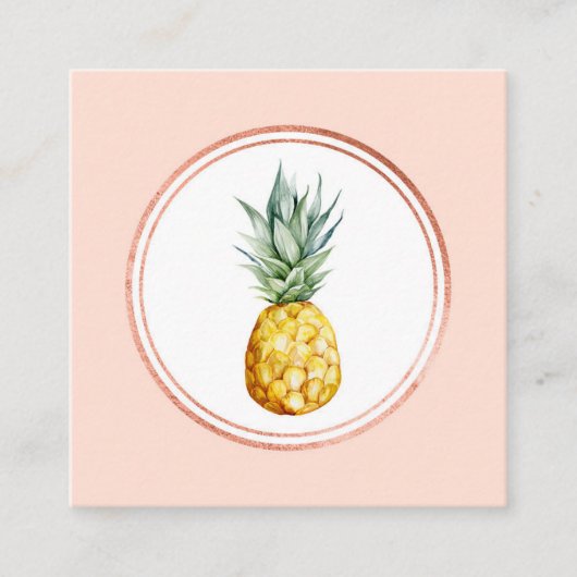 Pictogram roos Gold en roze Event Planner Social M Vierkante Visitekaartje (Voorkant)