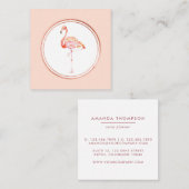 Pictogram roos Gold en roze Event Planner Social M Vierkante Visitekaartje (Voorkant / Achterkant)