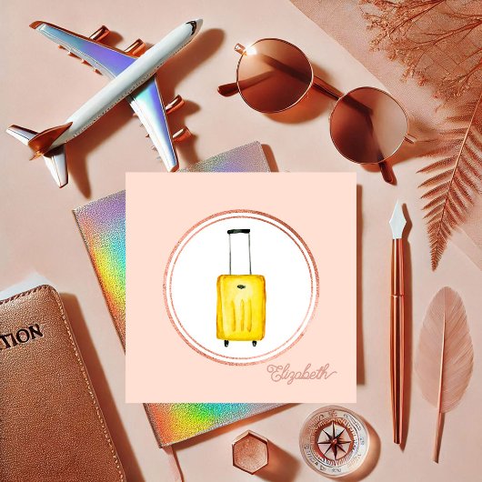 Pictogram roos Gold en roze Event Planner Social M Vierkante Visitekaartje